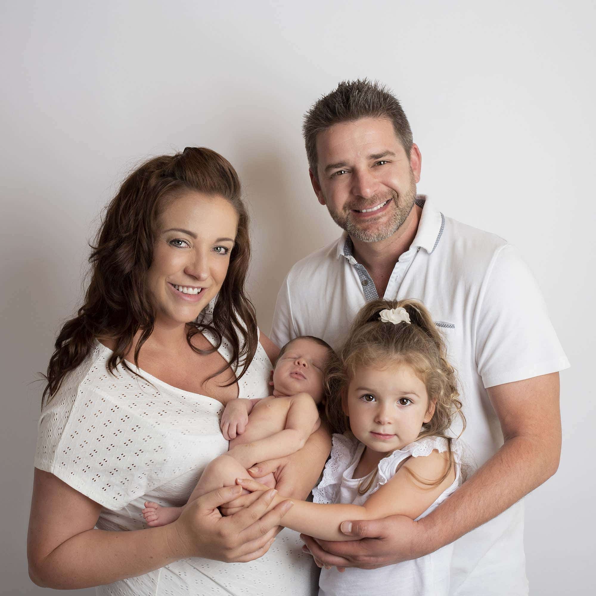 family photoshoot manchester family in white dress