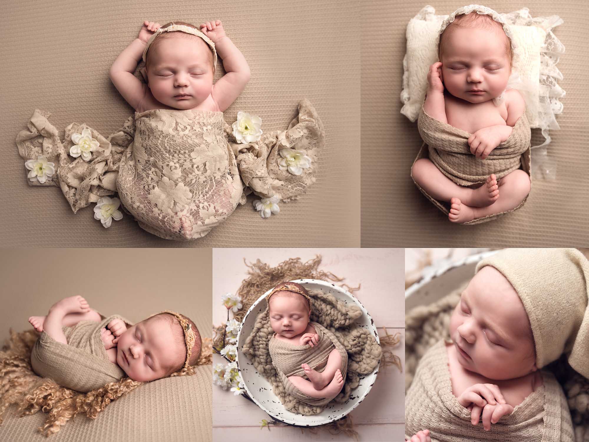 newborn photography image collage by Dora Horvath Photography